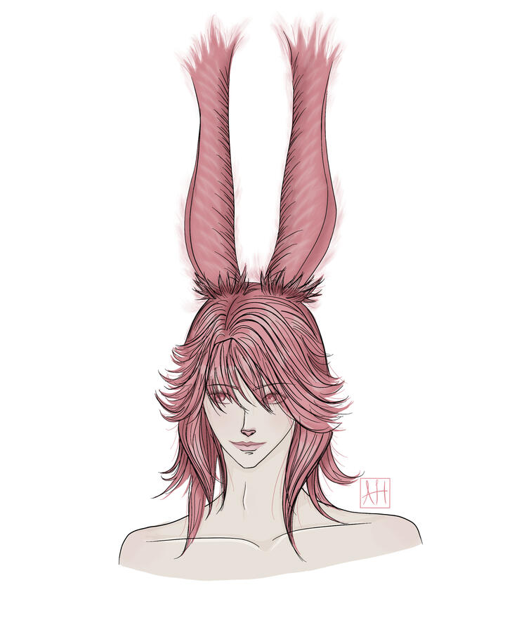 Strawberry Portrait Illustration